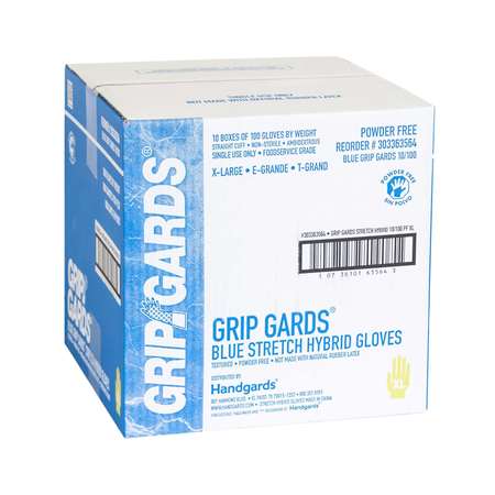 GRIP GARDS Gloves Stretch Blue Extra Large, PK1000 303363564